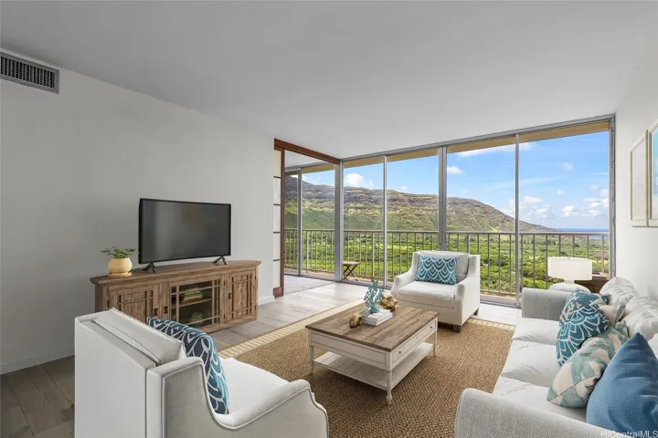 Enhanced - Virtually Staged Living Room.