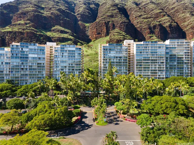 Main Entryway to Makaha Valley Towers.