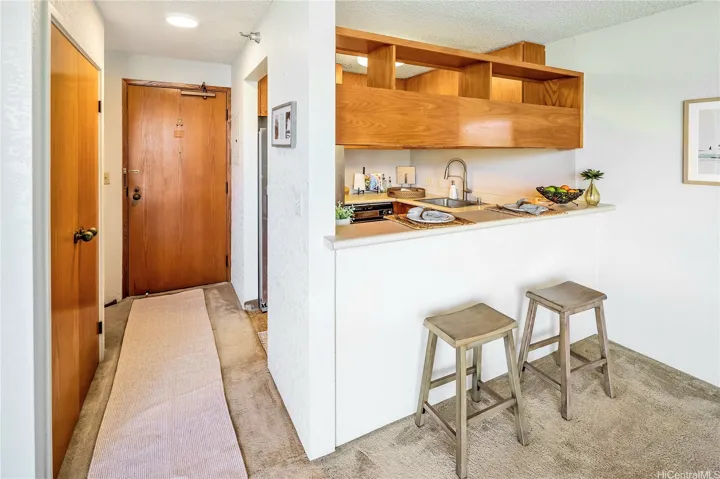 Extra storage by the entrance door
