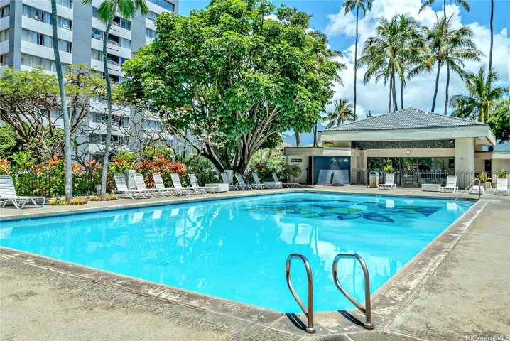 Resort-like pool in the garden