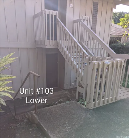 Front steps to unit #103
