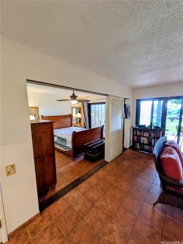 Bedroom room from liv rm, sliders open