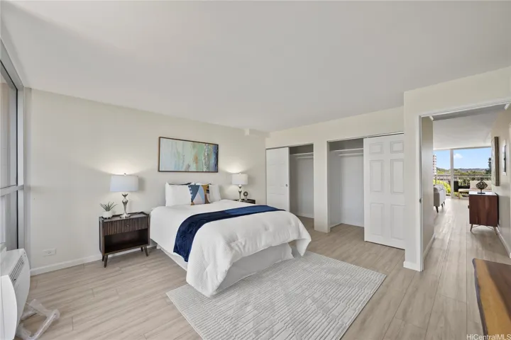 Primary bedroom with two closets
