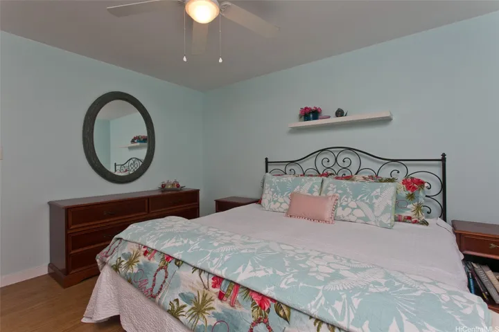 Main bedroom easily holds a king size bed