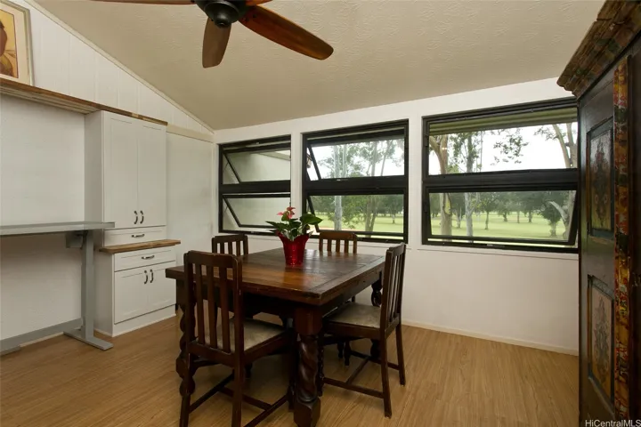 Added Living Space with enclosed lanai. Awning windows provide excellent trade wind air flow.