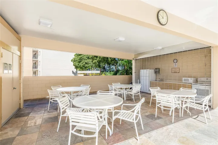 area to gather at the pool, gas grills available for BBQ