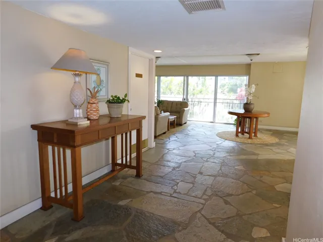 Lobby with resident manager's office.
