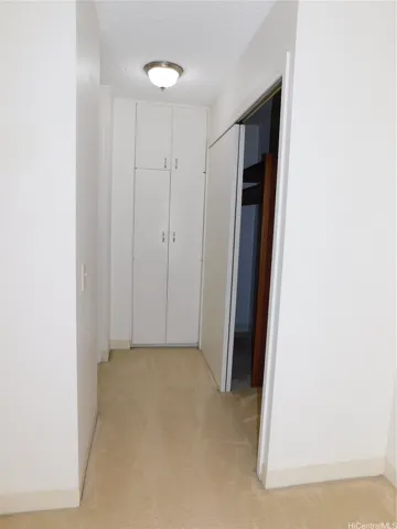 Lots of closet space.  First closet on the right.