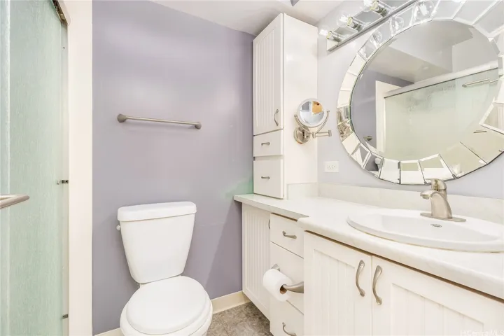 primary bath with oversized walk-in shower stall