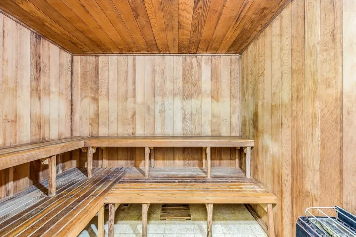 sauna, one of two