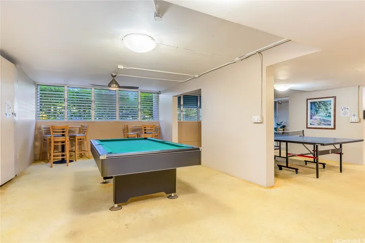 recreation room with pool and ping pong