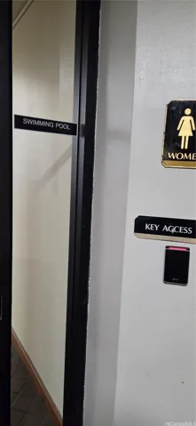 Secured entry to pool