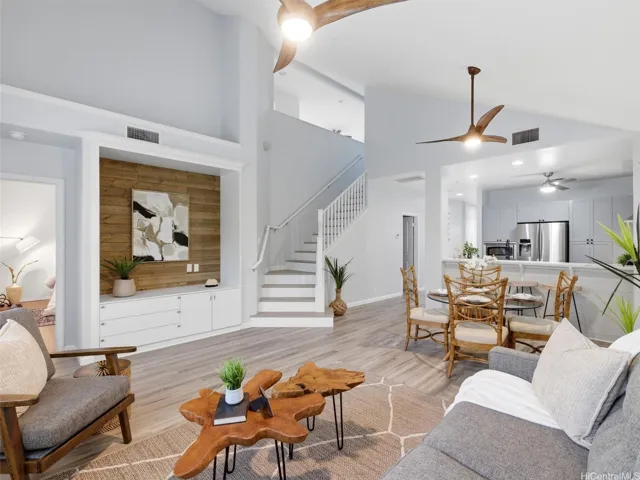 Beautiful open concept living, dining and kitchen