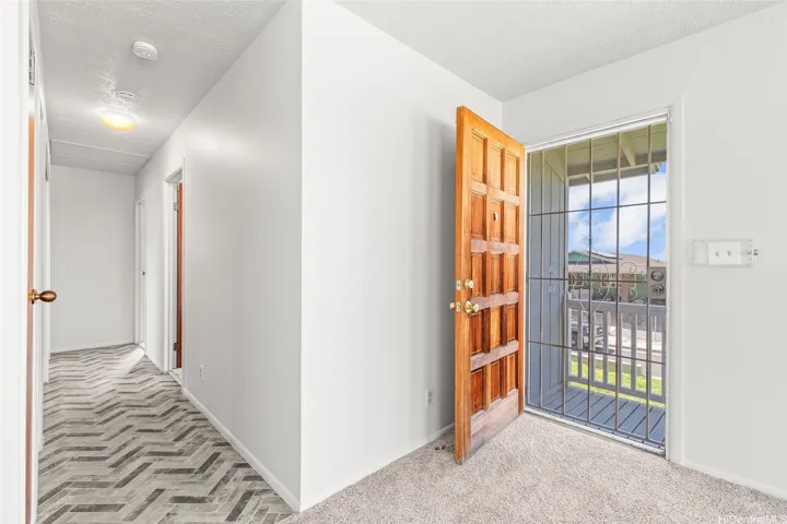 Living room door / Hallway to bedrooms and bath