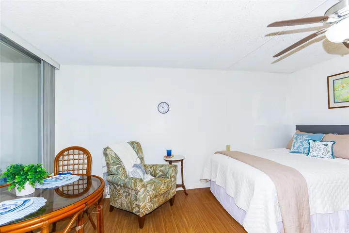 AC just below large picture window.  Electricity included in low Maintenance fee's.