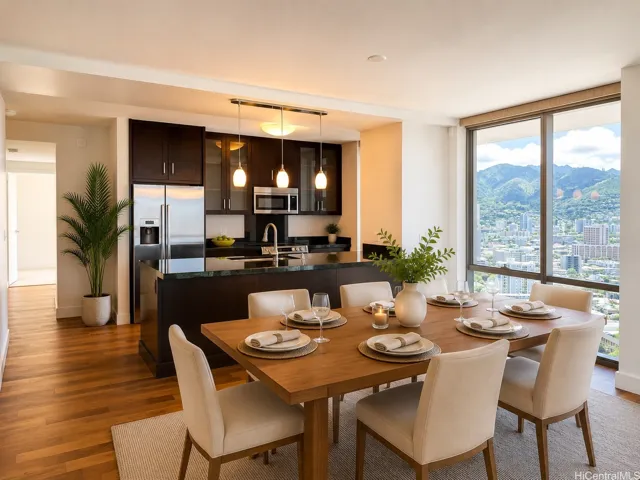 Dinning area virtual staging