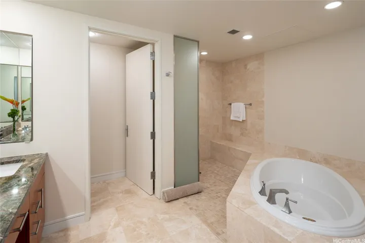Primary Bath with Deep Soaking Tub, Water Closet and Oversized Walk-in Shower