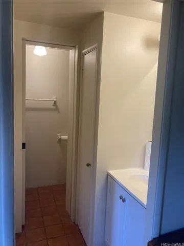 Bathroom of 1-bedroom apartment.