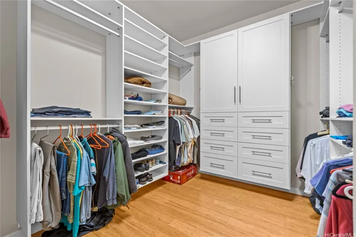 Very large walk in custom designed  closet with many outstanding upgrades