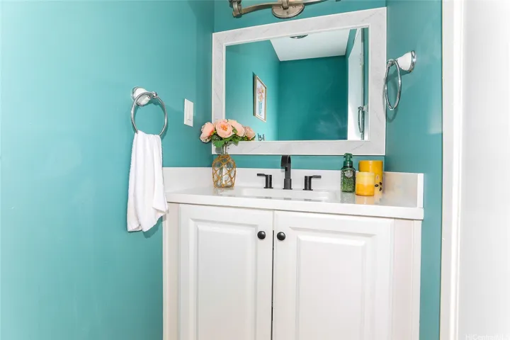 First floor  half bath - new vanity and countertop