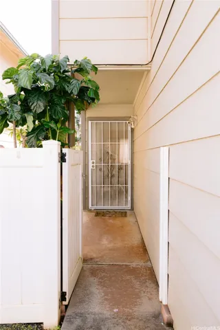 The gate and main entrance to the house.