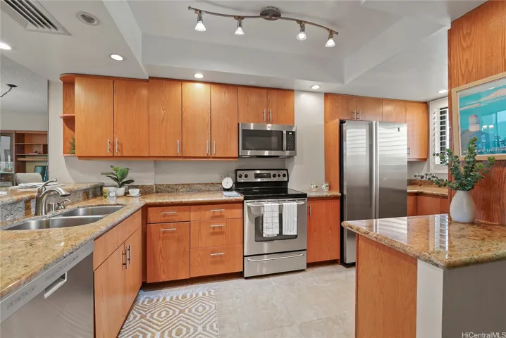 All stainless steel appliances.