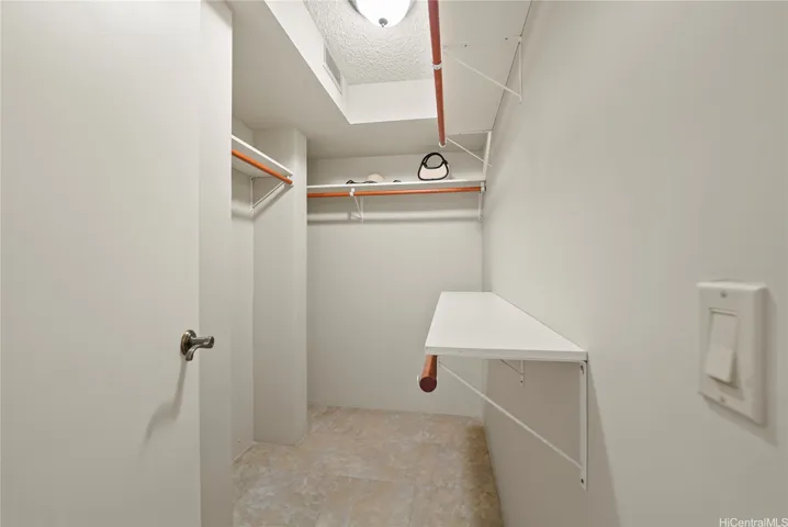 Spacious upstairs closet.