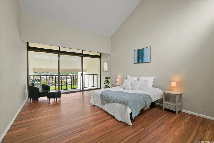 Upstairs Primary suite with marina views.