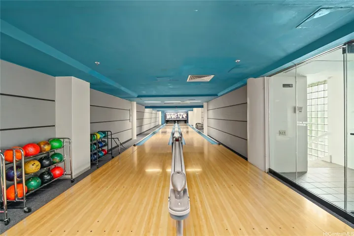 a bowling alley right in your building!