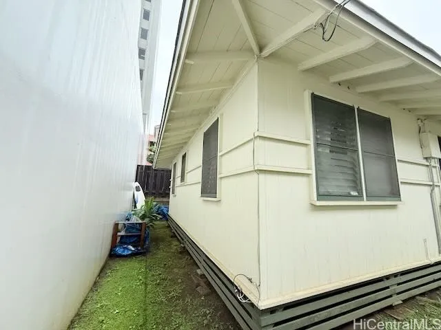 Side exterior view of unit A