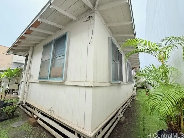 Rear exterior view of unit B - one bedroom one bath