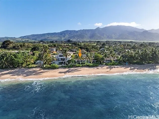 Home sits on a beautiful and quiet beach on the North Shore.