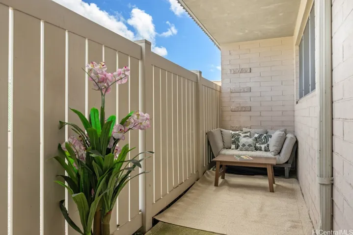 Enjoy the privacy of the 150 square foot gated enclosed lanai.