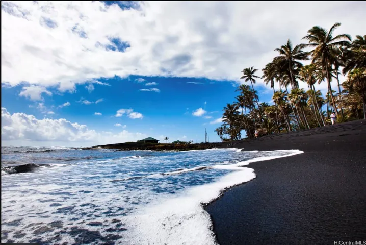 Black sand beach just under 30 minutes away
