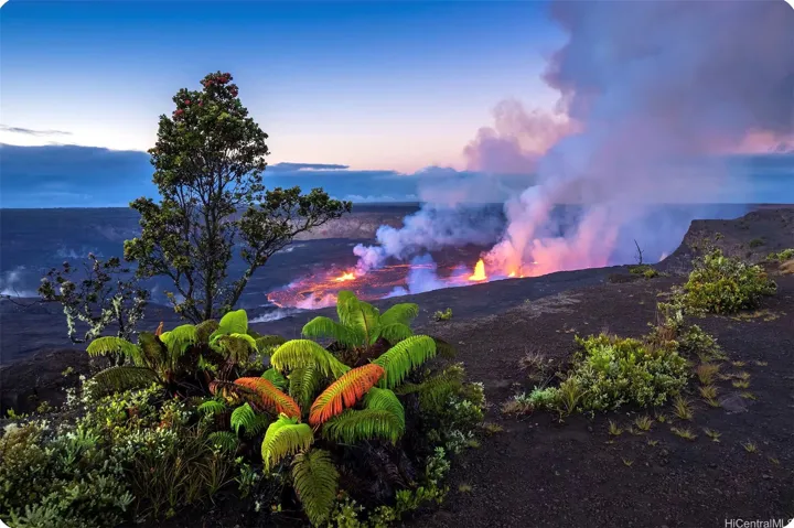 Kilauea is a once in a lifetime experience at sunset in the Volcano National Park. No where else in the world can you safely experience sitting this close to an active volcano.