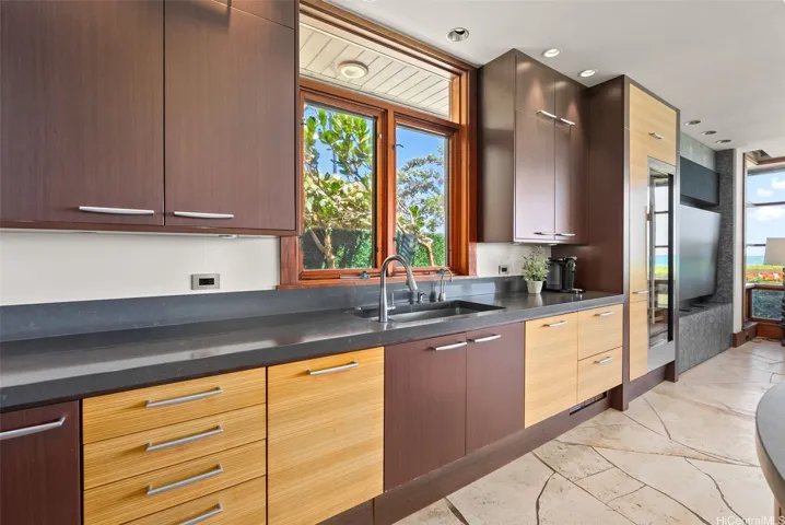 The kitchen was updated in 2019 with new counter tops and top of the line appliances.