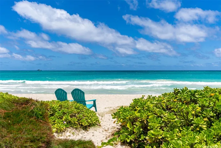 World famous Kailua beach is steps away from your yard.
