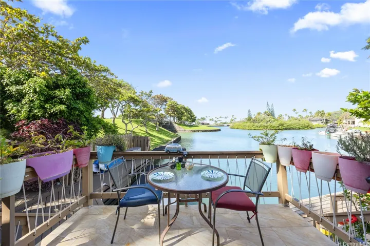 Relax on your outdoor lanai as you look out toward the marina and ocean