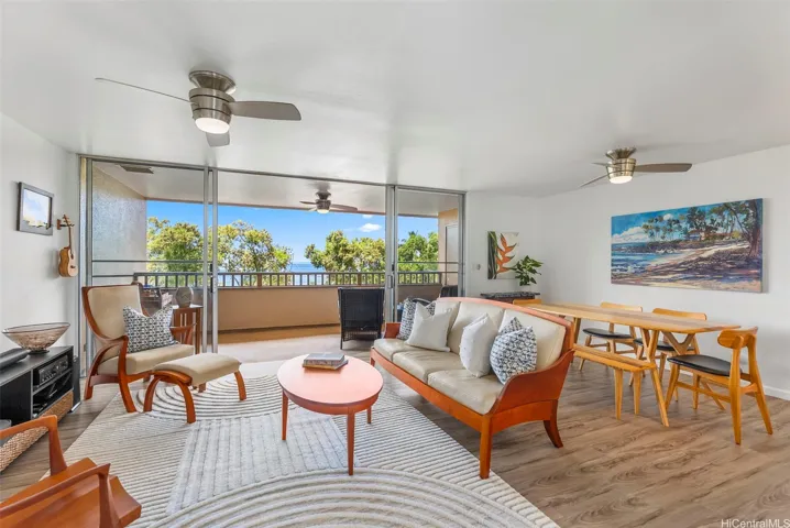A spacious covered lanai off the living room is perfect for indoor/outdoor living.