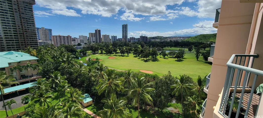 Golf Course View from Lanai.
