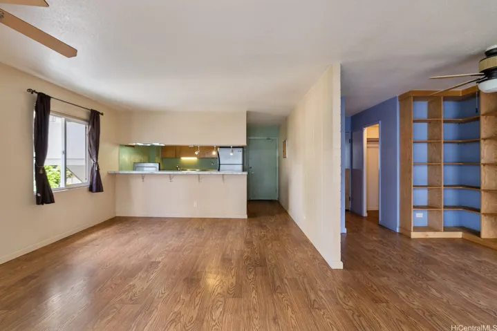 Looking towards the front door and kitchen.