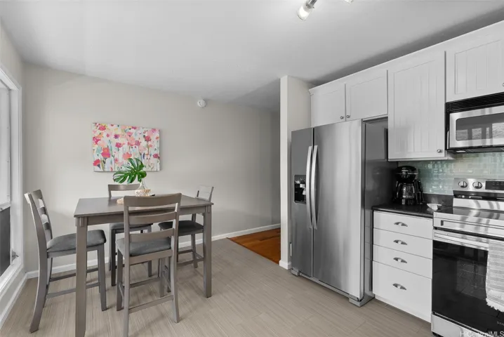 Spacious kitchen with room for a dining table