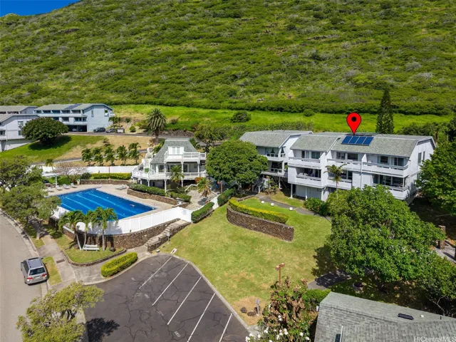 Quite location, walking distance to the pool, one of the rare units with PV panels