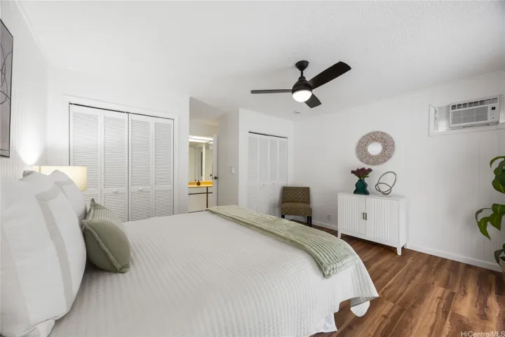 Primary bedroom which opens up to a large private courtyard