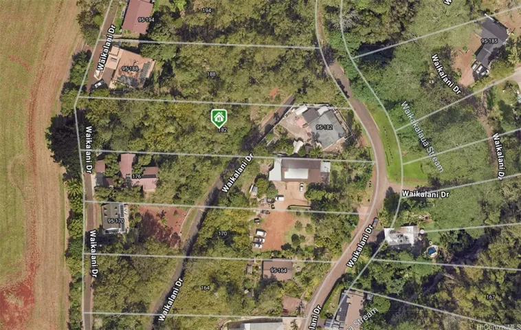 Top of property is perfect to develop (where the other houses are on top of the hill).