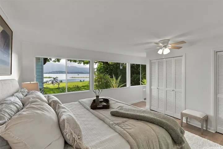 Dreamy views of the Bay from your King sized bed.