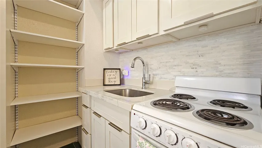 Real wood cabinets
