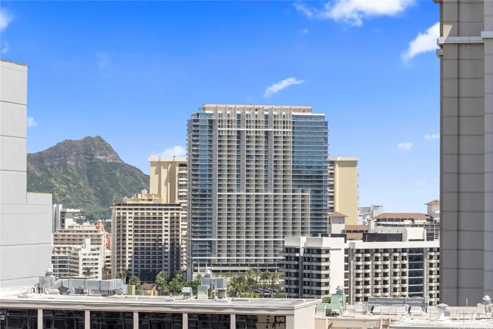 View of Diamond Head from living room.