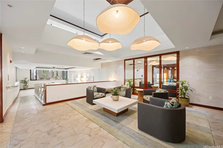 Seating area in lobby.