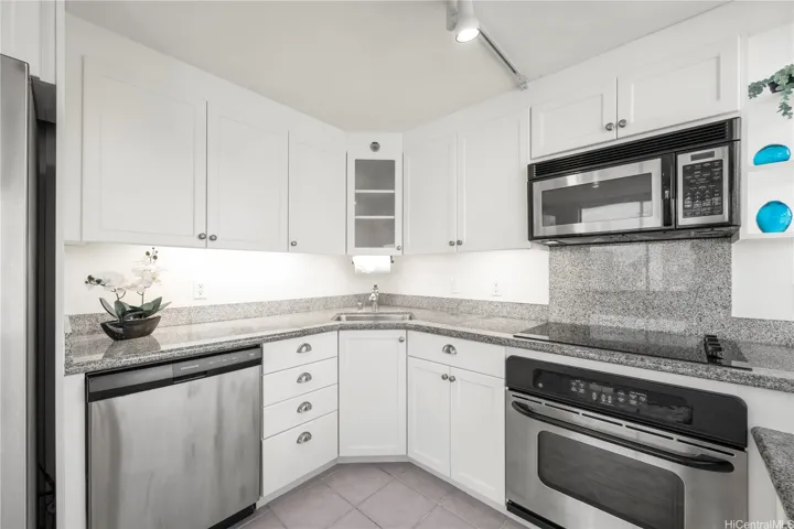 Kitchen with lots of cabinet space.